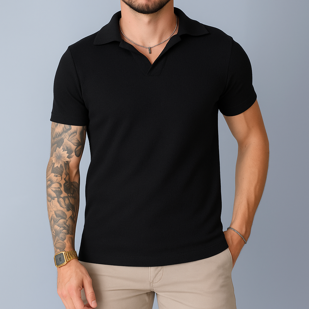 Neue V-Strickpolohemd Victus